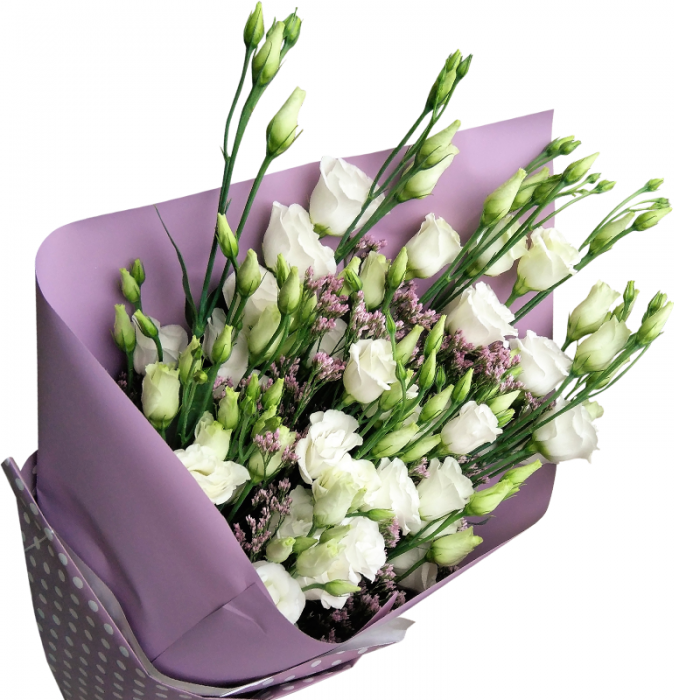 Букет из белого лизиантуса Букет «Конвертик»